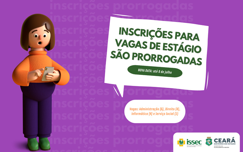 Inscrições para vagas de estágio de nível superior são prorrogadas