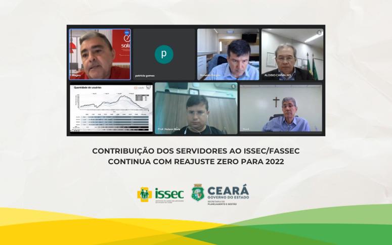 Contribuição dos servidores ao Issec/Fassec continua com reajuste zero para 2022