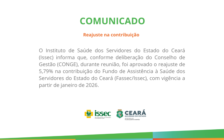 Comunicado – reajuste na contribuição